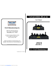 W & W Manufacturing X3 & X6 User Manual