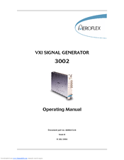 Aeroflex 3002 Operating Manual