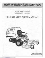 Walker MS36-42 MC36-54 Illustrated Parts Manual