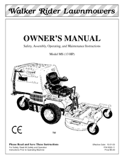 Walker MS (13 HP) Owner's Manual