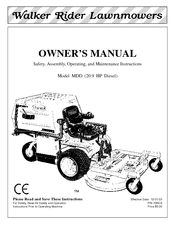 Walker MDD (20.9 HP) Owner's Manual
