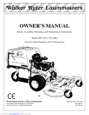 Walker MT 25.0 HP Owner's Manual