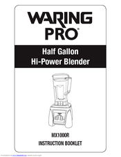 Waring PRO MX1000R Instruction Booklet