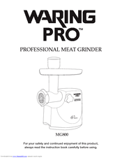 Waring PRO MG800 Instruction Book