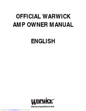 Warwick Pro Fet IV Owner's Manual