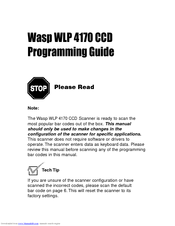 Wasp WLP 4170 CCD Programming Manual