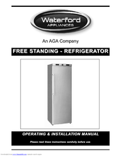 Waterford Free Standing Refrigerator Operating & Installation Manual