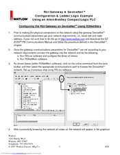 Watlow Electric Gateway & DeviceNet Configuration