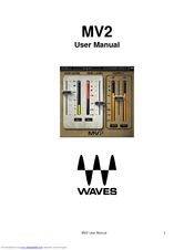 Waves Dynamics Processor MV2 User Manual
