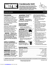 Wayne 370100-001 Operating Instructions Manual