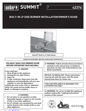 Weber Summit 42376 Installation  & Owners Manual