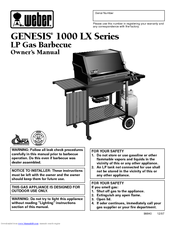 Weber 1000 LX Series Owner's Manual