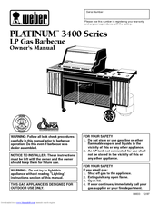 Weber Platinum 3400 Series Owner's Manual