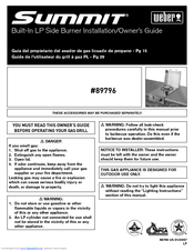 Weber Summit 89796 Installation  & Owners Manual