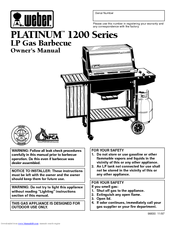 Weber Platinum 1200  Series Owner's Manual