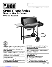 Weber Spirit 500 NG Owner's Manual
