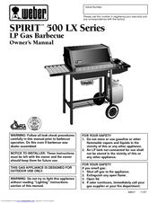 Weber 500 LX Series Owner's Manual