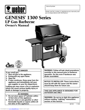 Weber GENESIS 1300 Series Owner's Manual