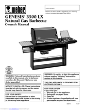 Weber Genesis 3500 NG Owner's Manual