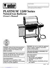 Weber Platinum 1200  Series Owner's Manual