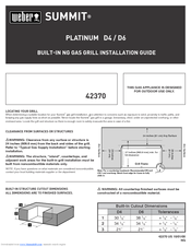 Weber Summit PLATINUM D4 Installation Manual