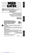 Weed Eater 530163993 Instruction Manual