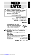 Weed Eater WEB 200 Instruction Manual