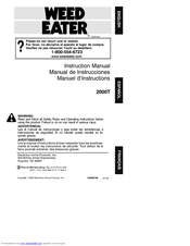 Weed Eater 2000T Instruction Manual