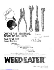 Weed Eater 160867 Owner's Manual