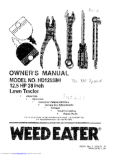 Weed Eater HD12538H Owner's Manual