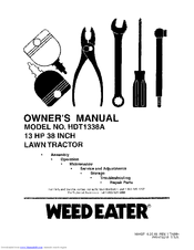 Weed Eater HDT1338A Owner's Manual