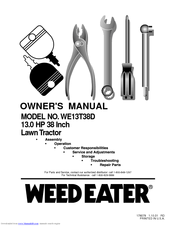 Weed Eater 178078 Owner's Manual