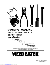 Weed Eater WET2242STB Owner's Manual