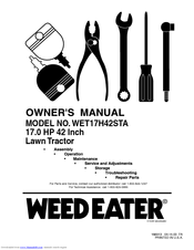 Weed Eater WET17H42STA Owner's Manual