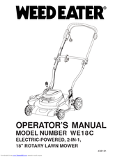 Weed Eater WE18C Operator's Manual