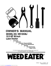 Weed Eater WE12538J Owner's Manual