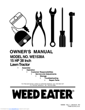 Weed Eater WE1538A Owner's Manual