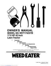 Weed Eater WET1742STB Owner's Manual