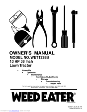 Weed Eater WET1338B Owner's Manual