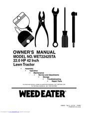 Weed Eater WET2242STA Owner's Manual