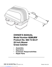 Weed Eater G26LRV Owner's Manual