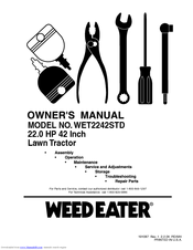 Weed Eater WET2242STD Owner's Manual