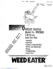 Weed Eater WEF550C Owner's Manual