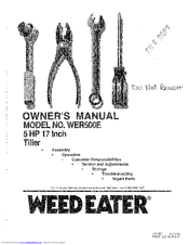 Weed Eater WER500E Owner's Manual