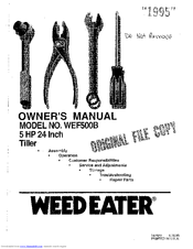 Weed Eater WEF500B Owner's Manual