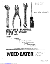 Weed Eater HDR500B Owner's Manual
