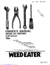 Weed Eater WEF500C Owner's Manual