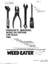 Weed Eater 152189 Owner's Manual