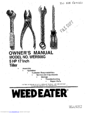 Weed Eater 154717 Owner's Manual