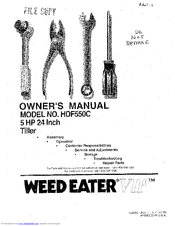 Weed Eater 154953 Owner's Manual
